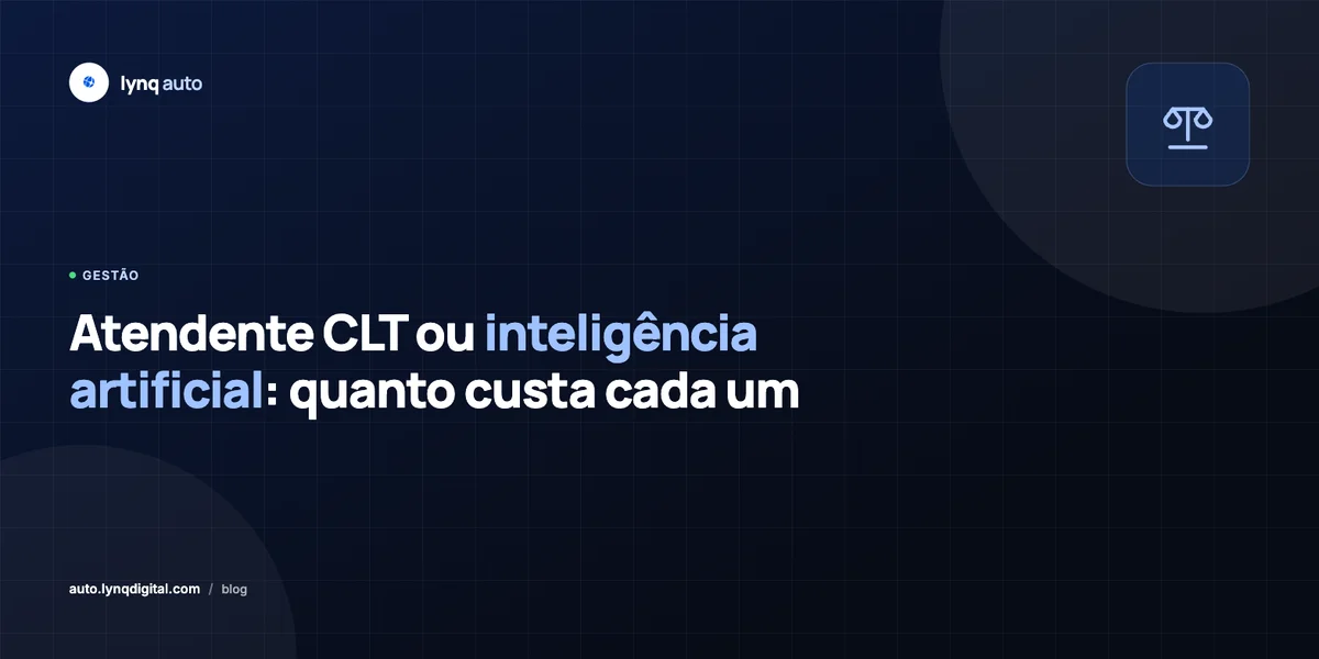 Atendente CLT ou inteligência artificial: quanto custa cada um